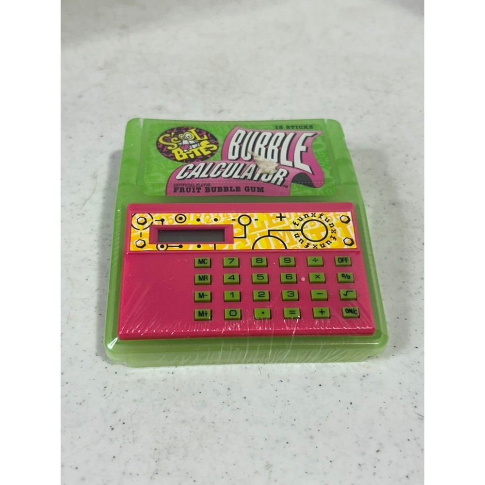 Vintage 1995 Amurol Cool Bites Bubble Calculator Fruit Gum Sealed 90s Nostalgia